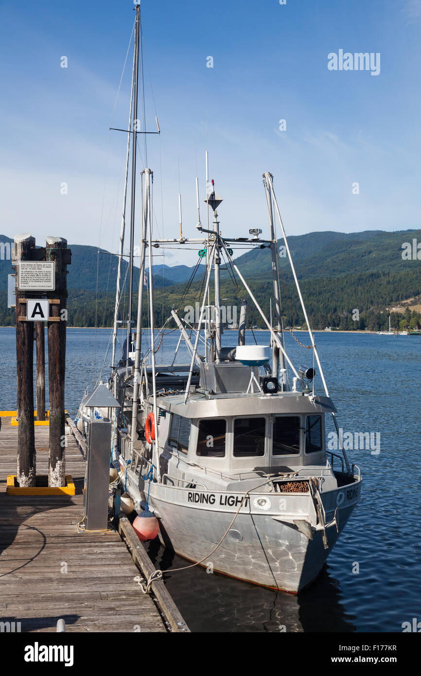 Commercial fishing boat tied up in Sechelt on the Sunshine Coast ...