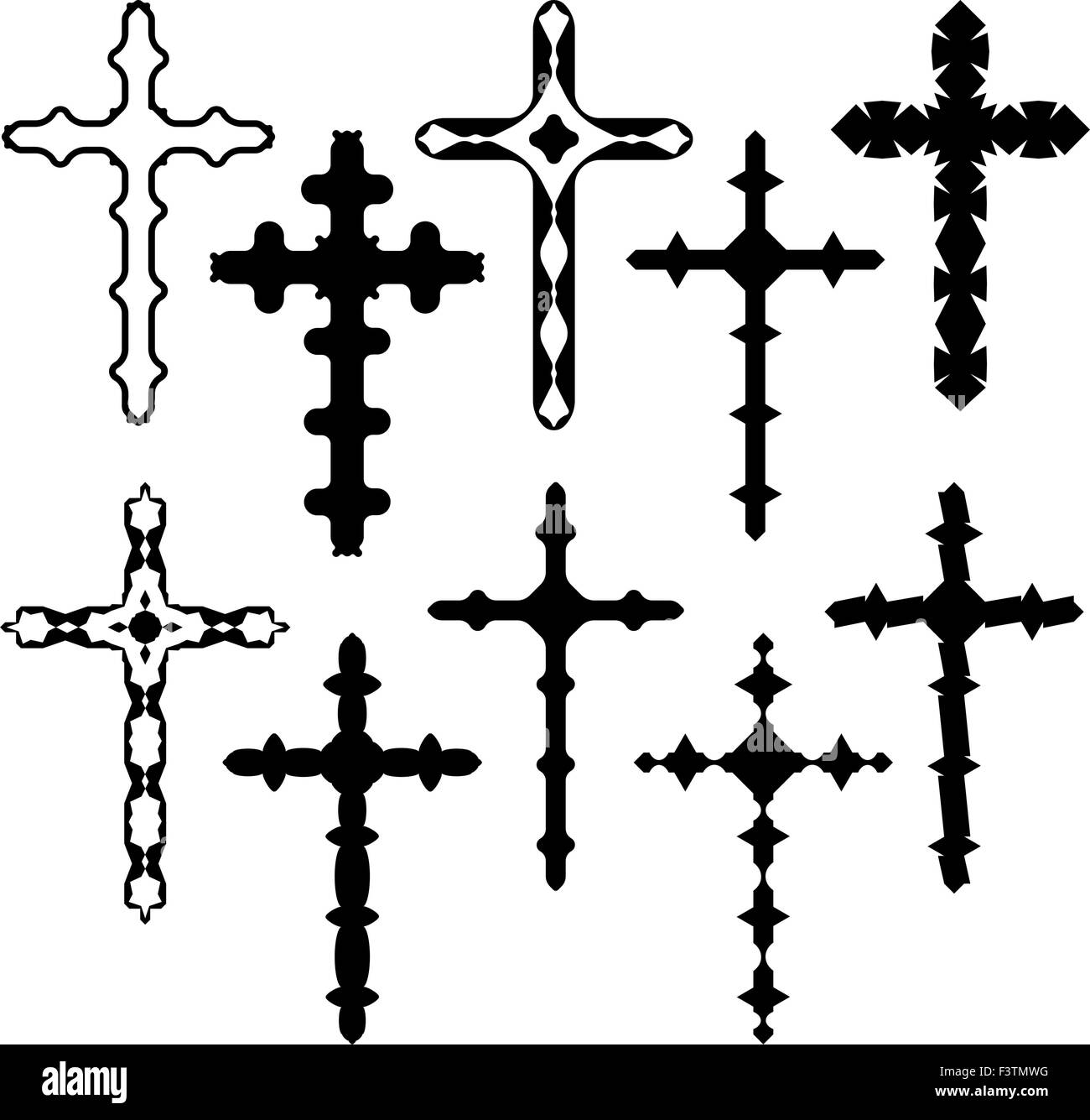 Christian Cross Collection Vector Art Stock Vector Image & Art - Alamy