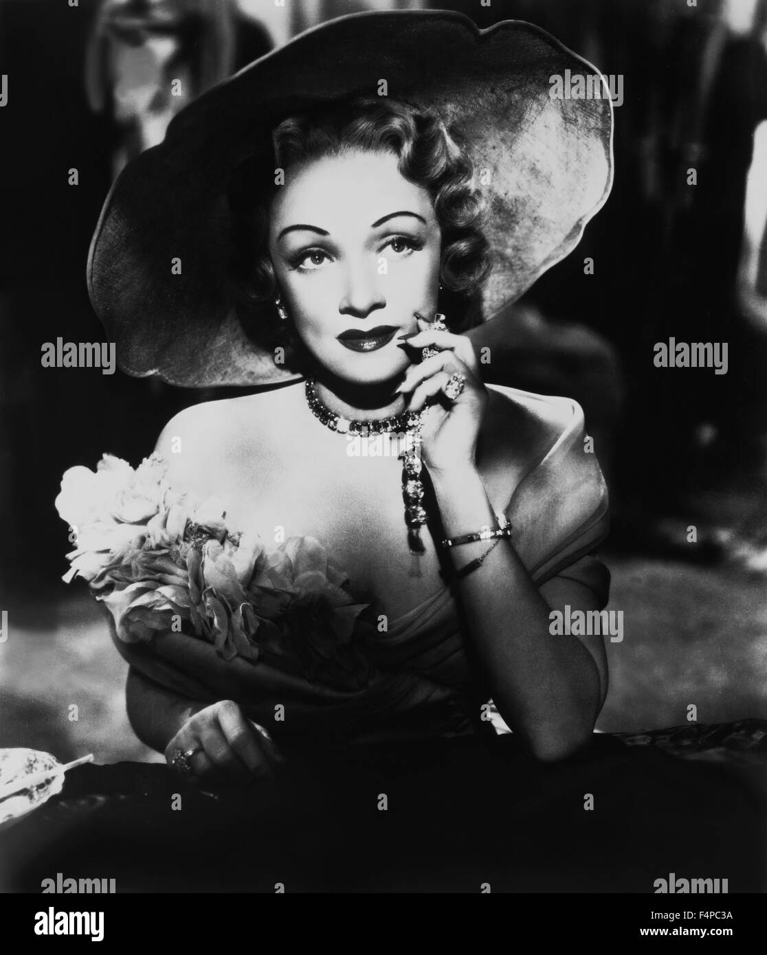Marlene Dietrich / Stage Fright 1950 directed by Alfred Hitchcock Stock ...