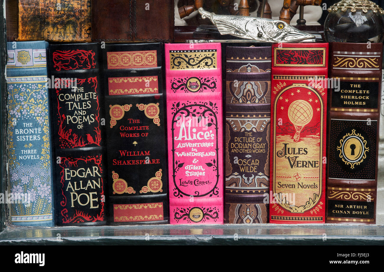 Popular Classic English Literature Books in Scriptum shop window, Turl
