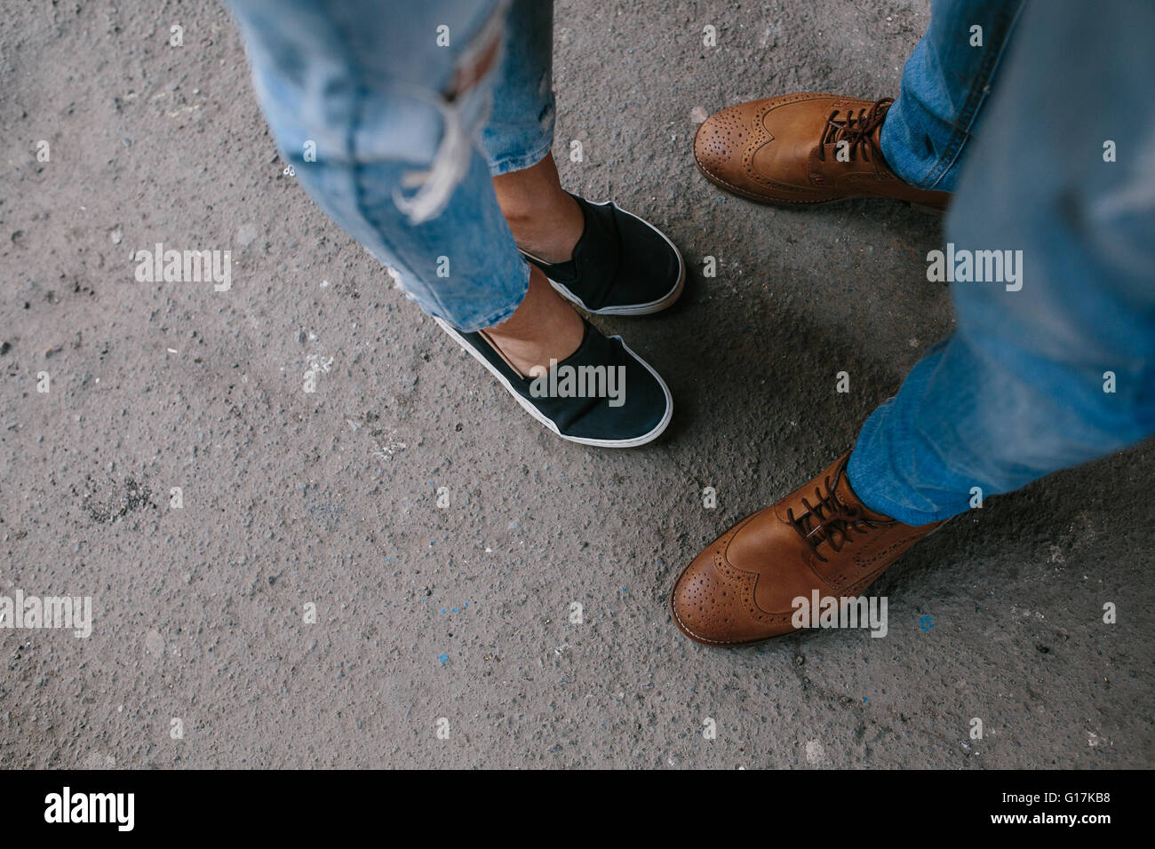 Man and woman legs Stock Photo - Alamy