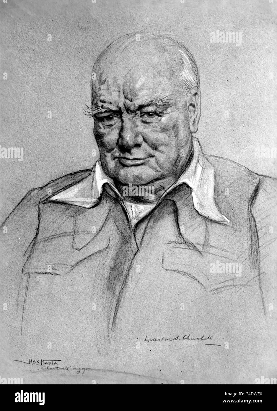 Art - Max Nauta - Sir Winston Churchill Stock Photo - Alamy