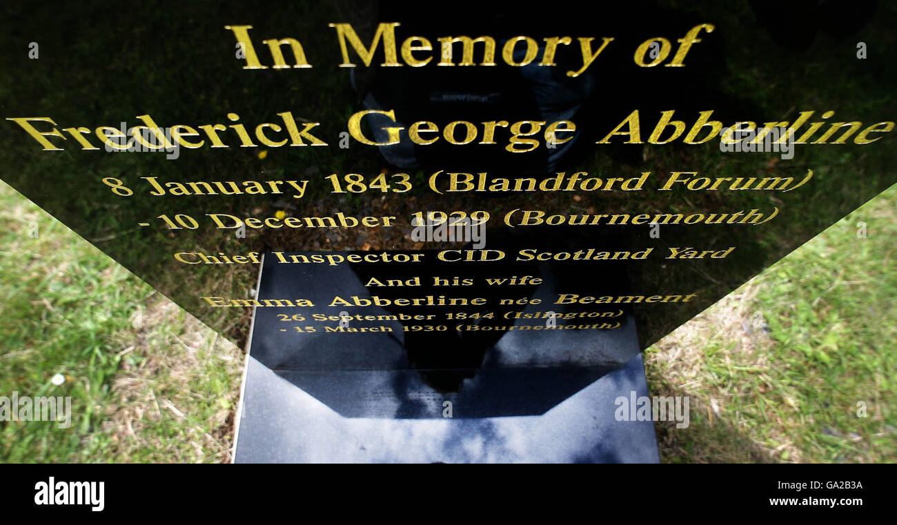 The Headstone Of Detective Inspector Frederick Abberline Stands On His