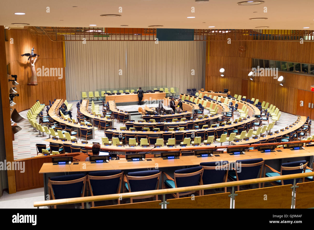 New York City USA United Nations Building. Meeting room Stock Photo Alamy