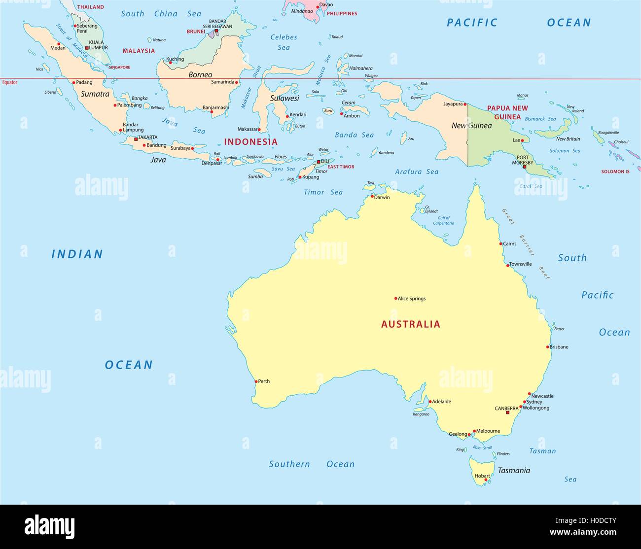 Map Of Australia And Indonesia - Edyth Haleigh