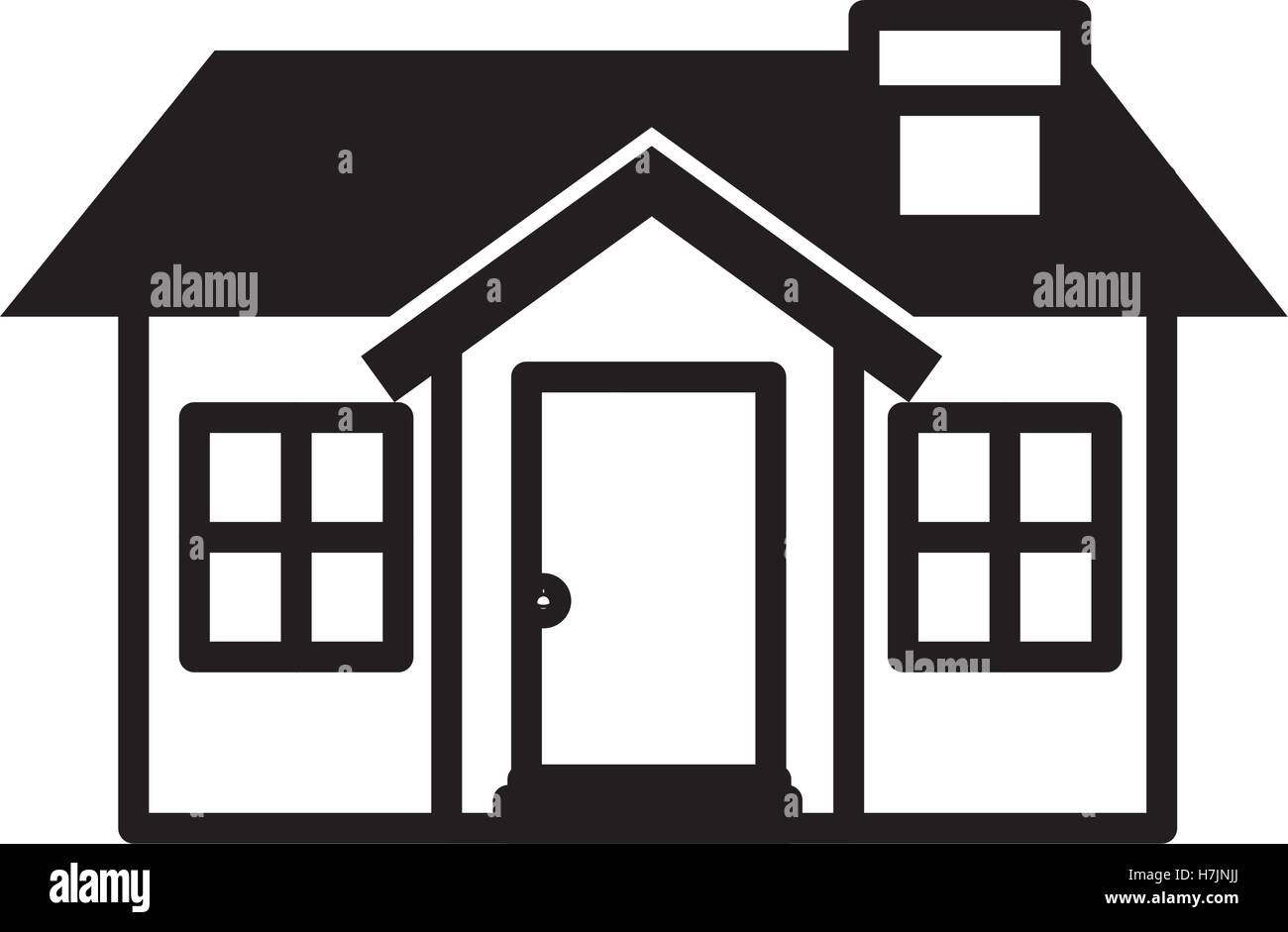 Home building icon. silhouette of house architecture and real estate ...