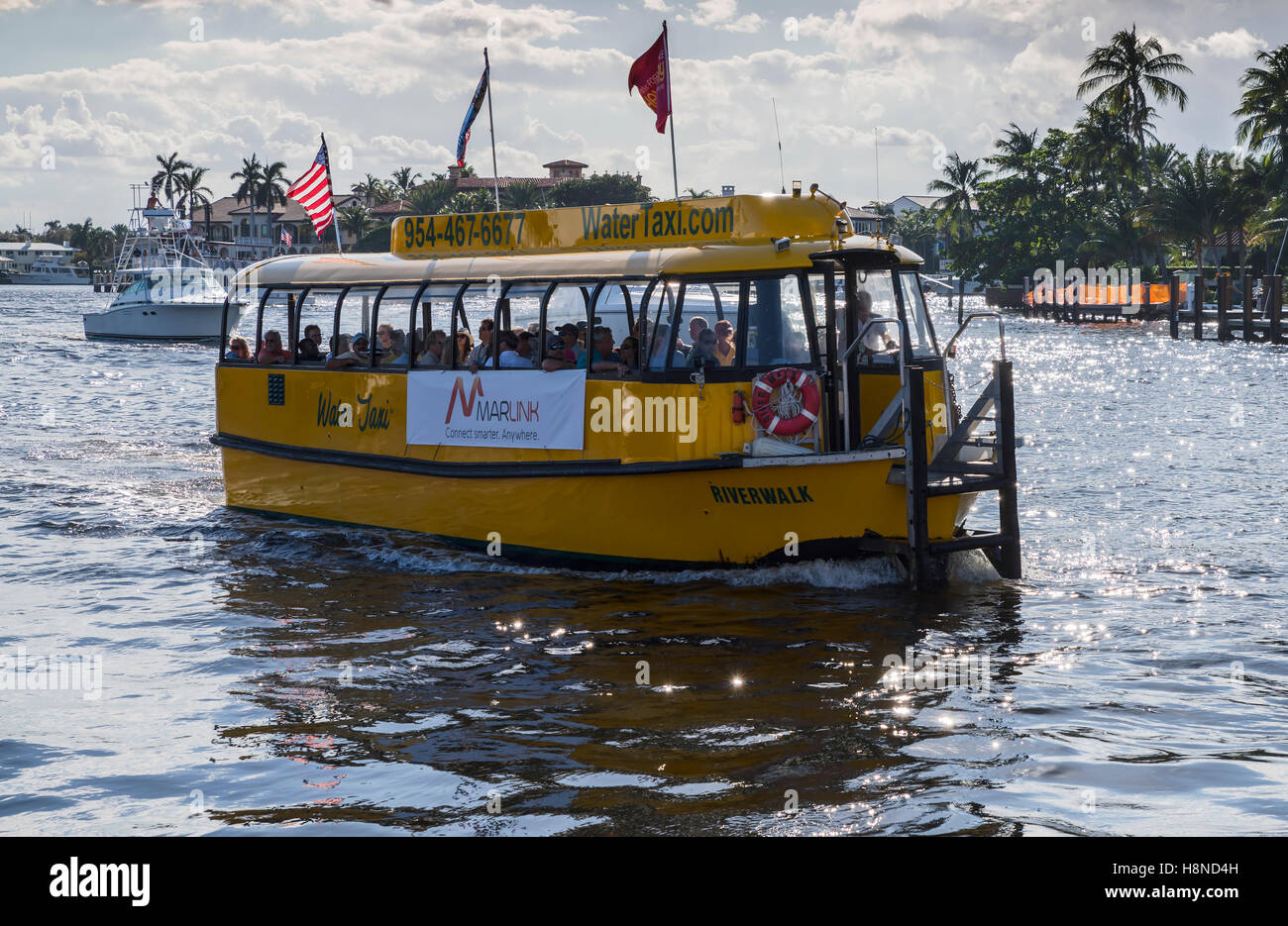 Fort Lauderdale Water Taxi Stock Photo Alamy