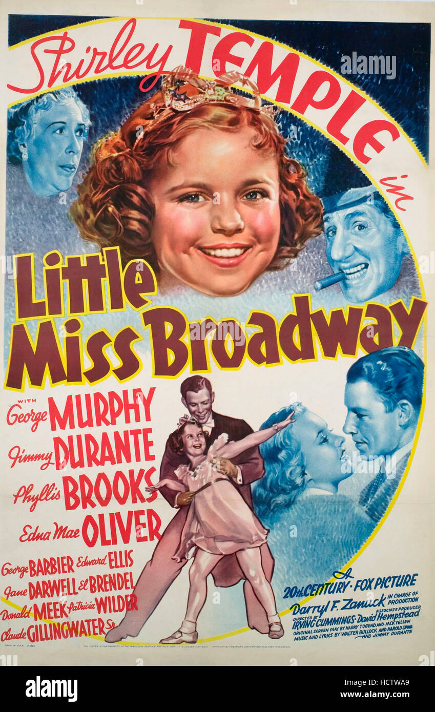 LITTLE MISS BROADWAY, (clockwise), Edna May Oliver, Shirley Temple ...