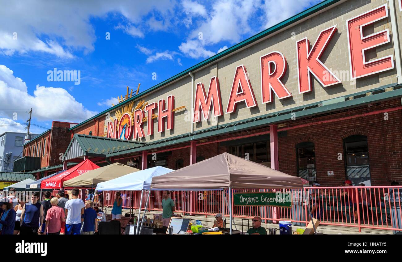 Saturday Farmers Market, North Market, Columbus, Ohio, USA Stock Photo