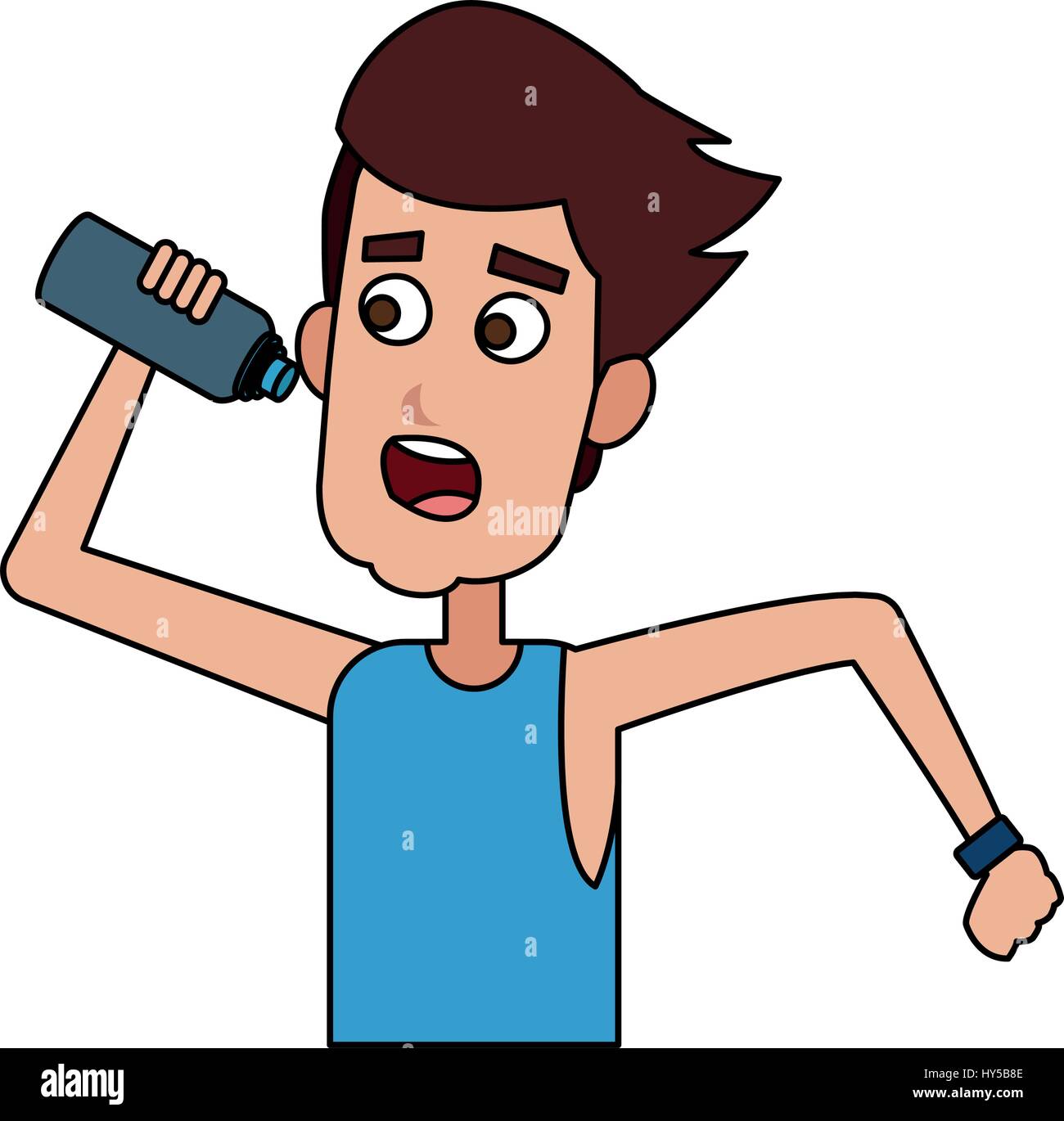 man drinking water while running icon image Stock Vector Image & Art ...