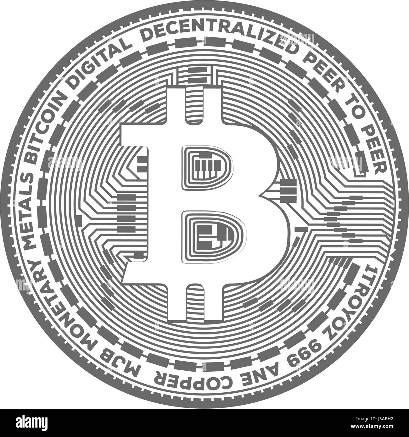 Bitcoin crypto coin symbol illustration Stock Vector Image & Art - Alamy
