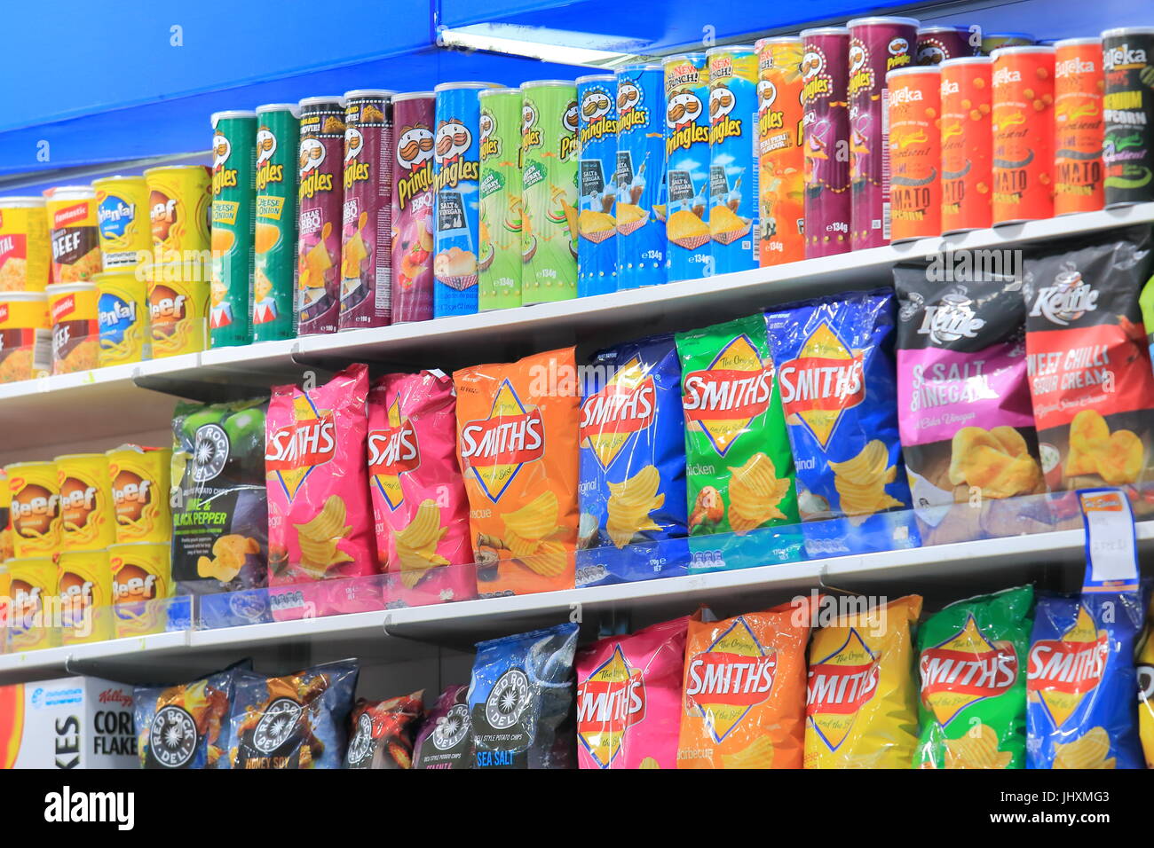 Snacks And Crisps Sold At A Convenience Store In Melbourne Australia