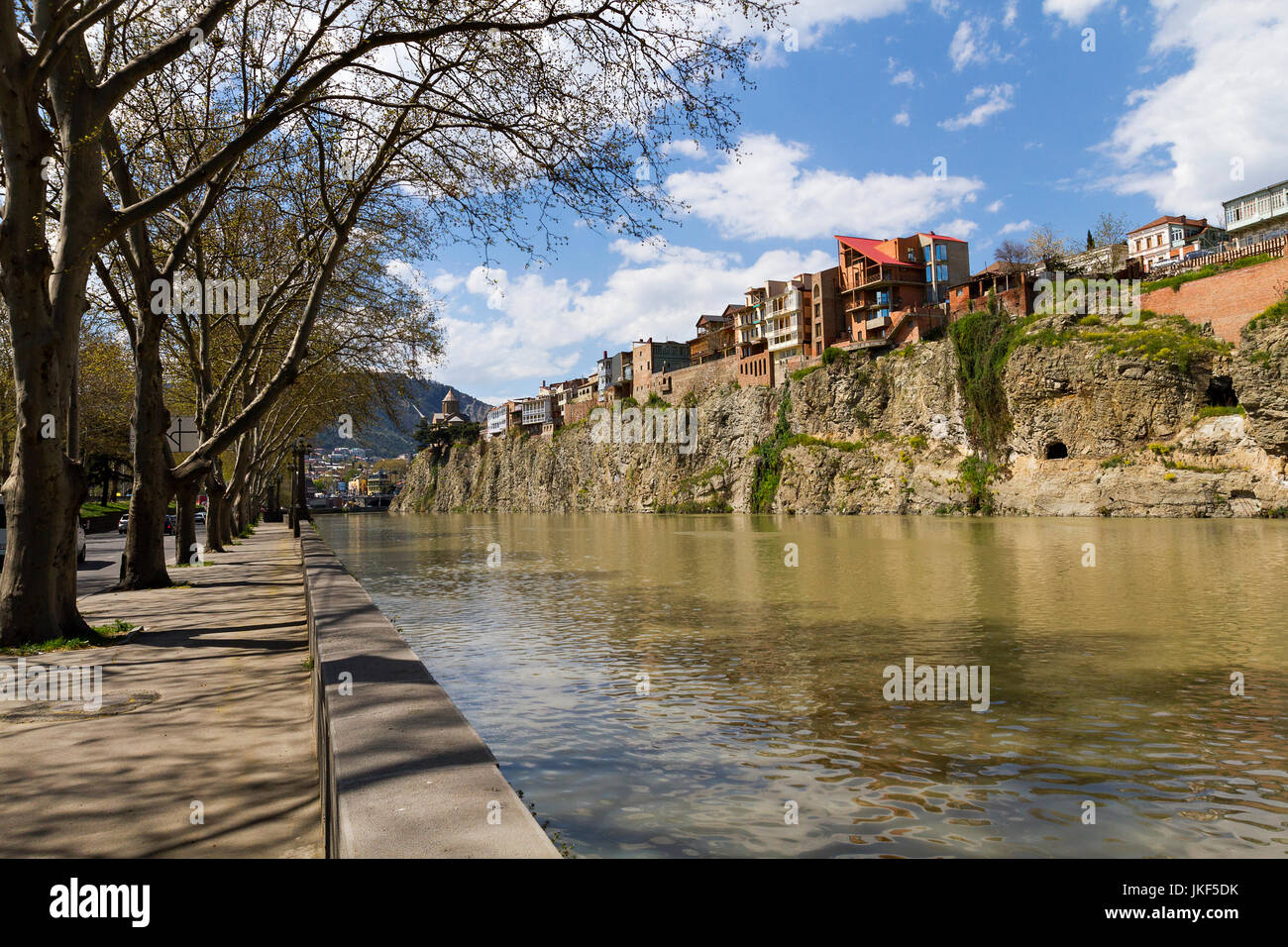River Mtkvari Known Also As River Kura In Tbilisi Georgia Stock Photo