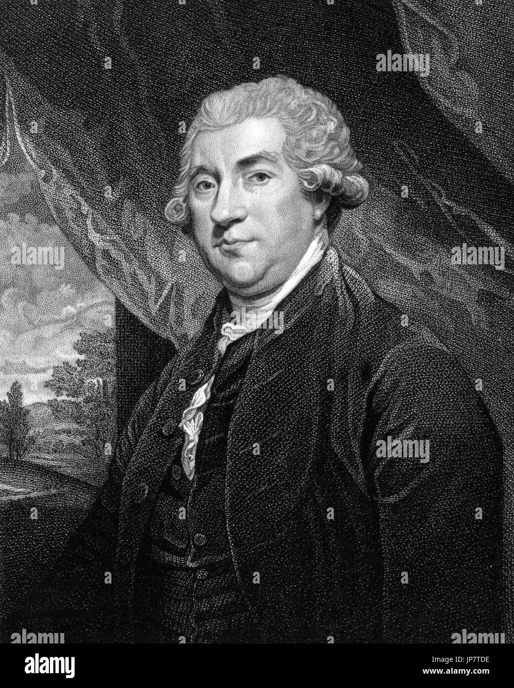 James Boswell, 9th Laird of Auchinleck (1740-1795), 1880 engraving from ...