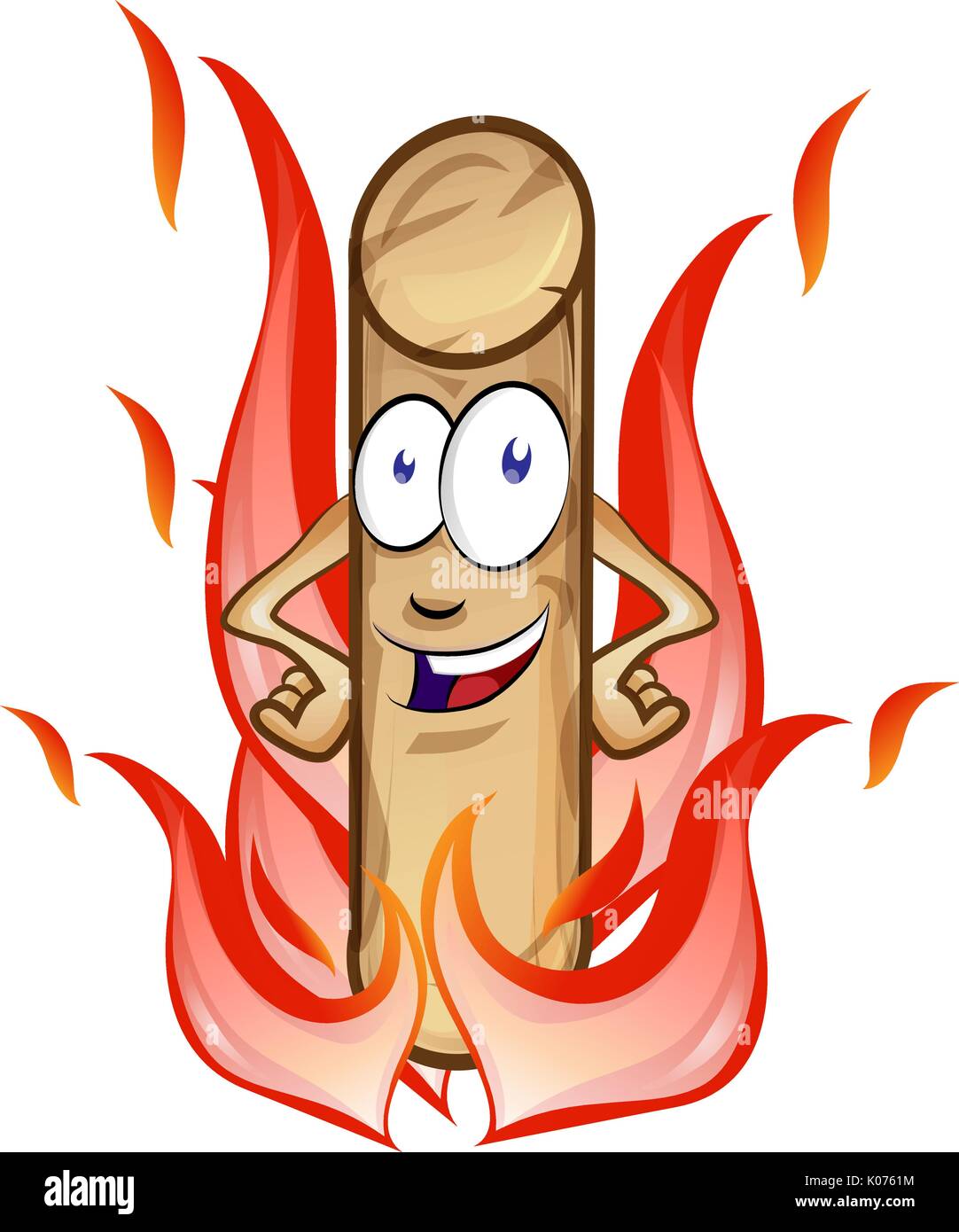 pellet cartoon with flame isolated on white background Stock Vector ...
