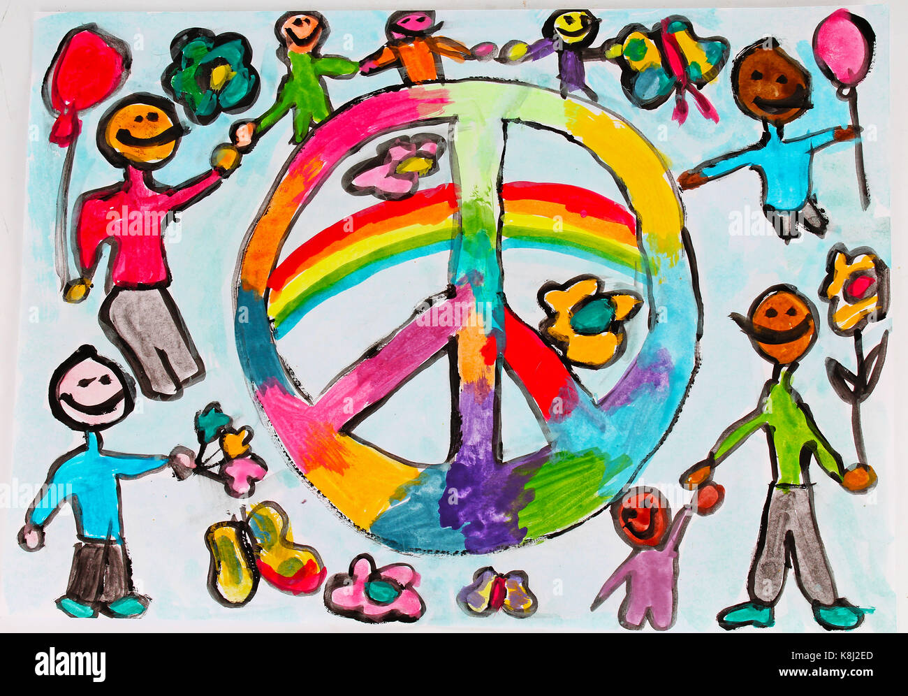 World peace child draw. Children drawings kid's draws collection