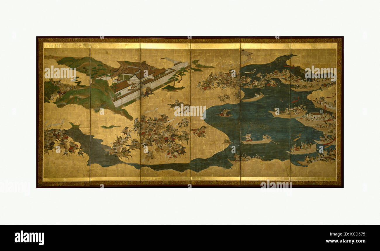 The Battle of Yashima, Scenes from The Tale of the Heike, Tosa School ...