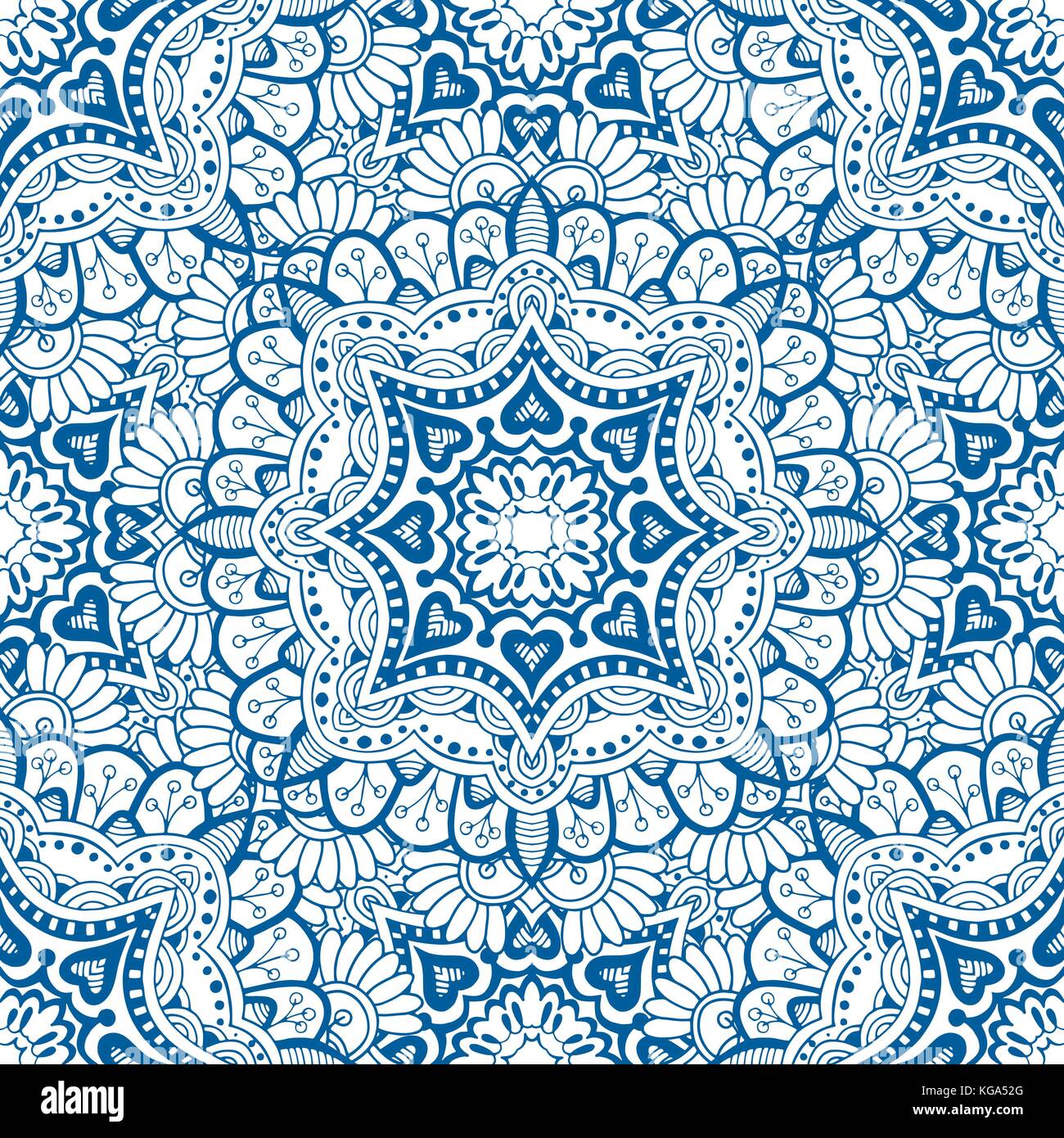 Blue seamless pattern. Design for dutch tile, background, textile Stock ...