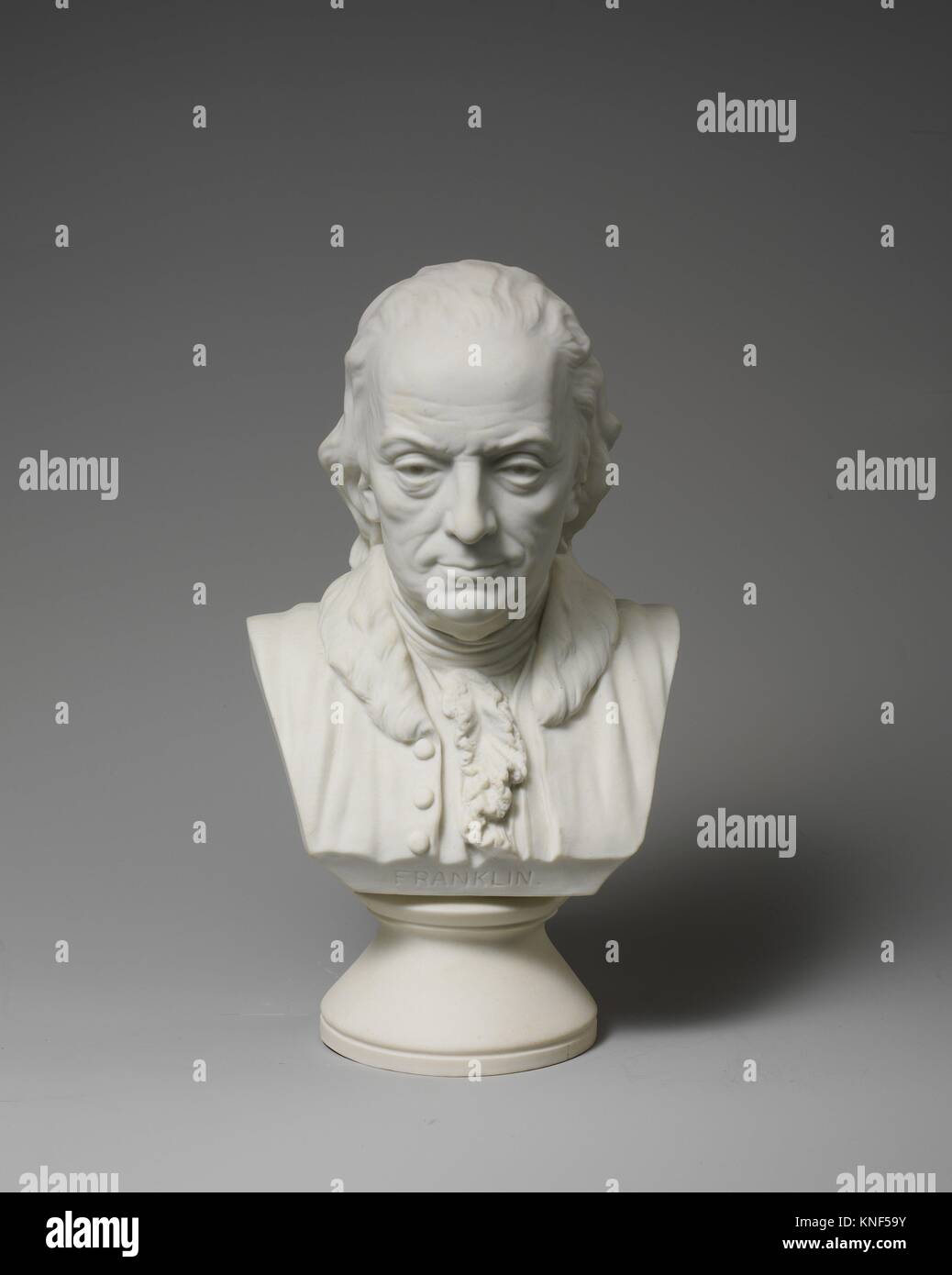 Bust of Benjamin Franklin. Designer: Designed by Isaac Broome (1835 ...