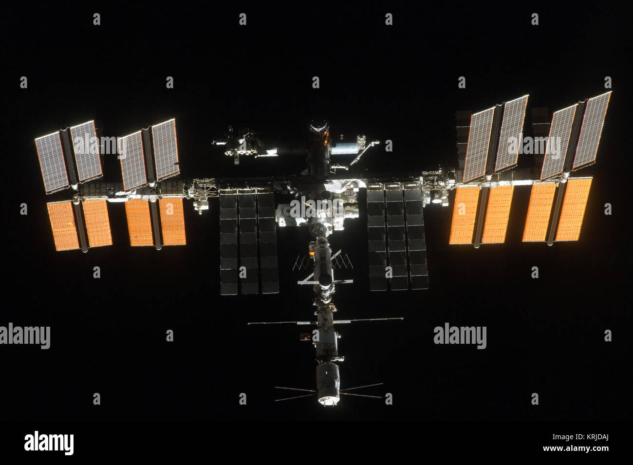Sts 133 International Space Station After Undocking 8 Stock Photo Alamy