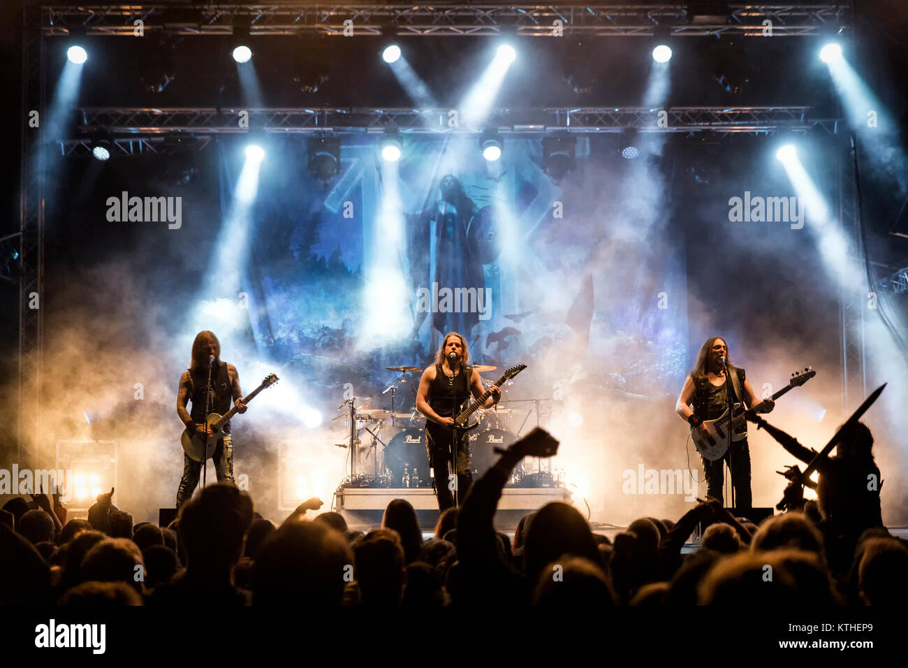 Norway, Borre – August 19, 2017. The Faroese heavy metal band Tyr ...