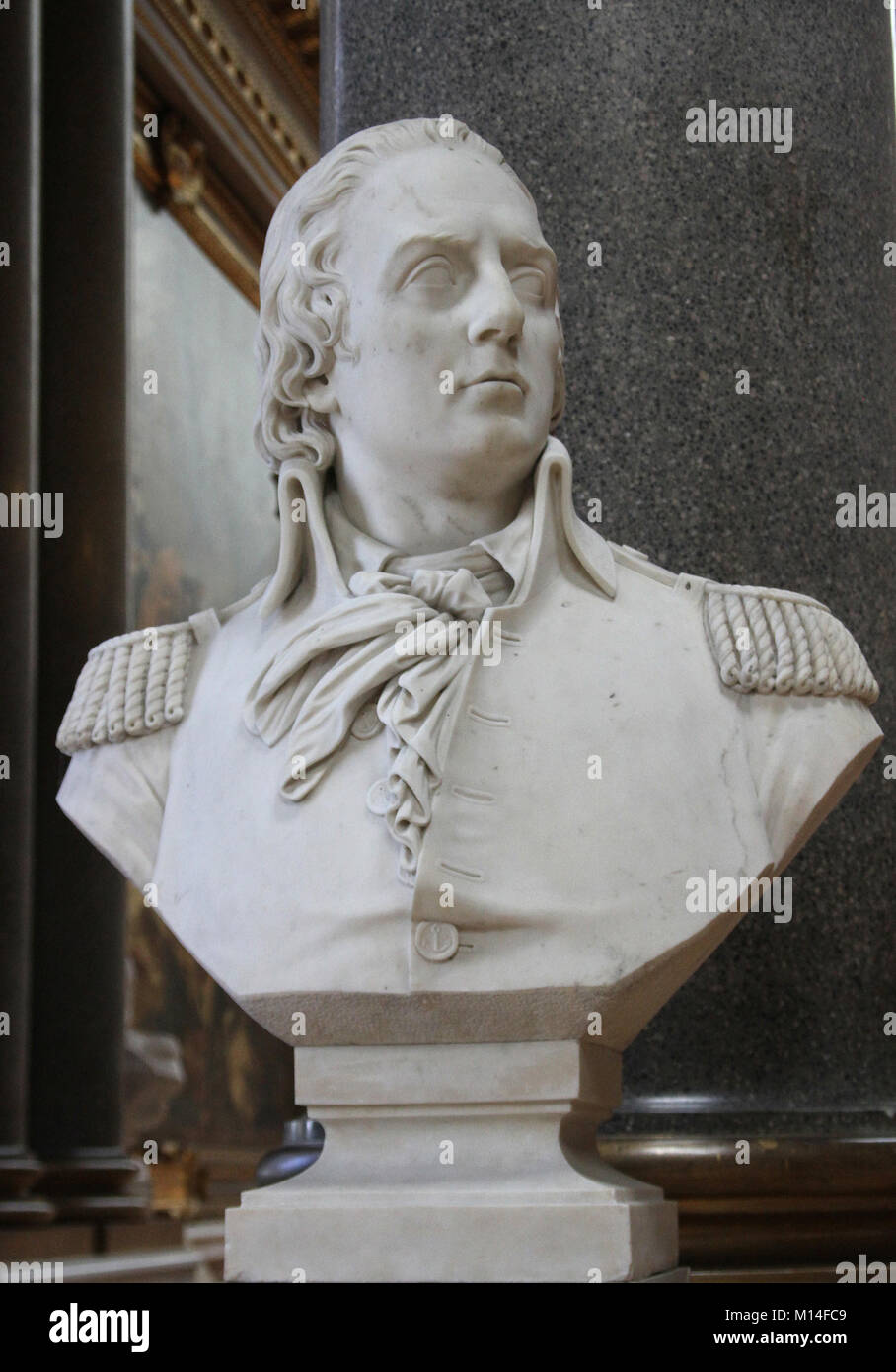 Marble bust of Vice-Admiral Francois-Paul, Count of Brueys d'Aigalliers ...