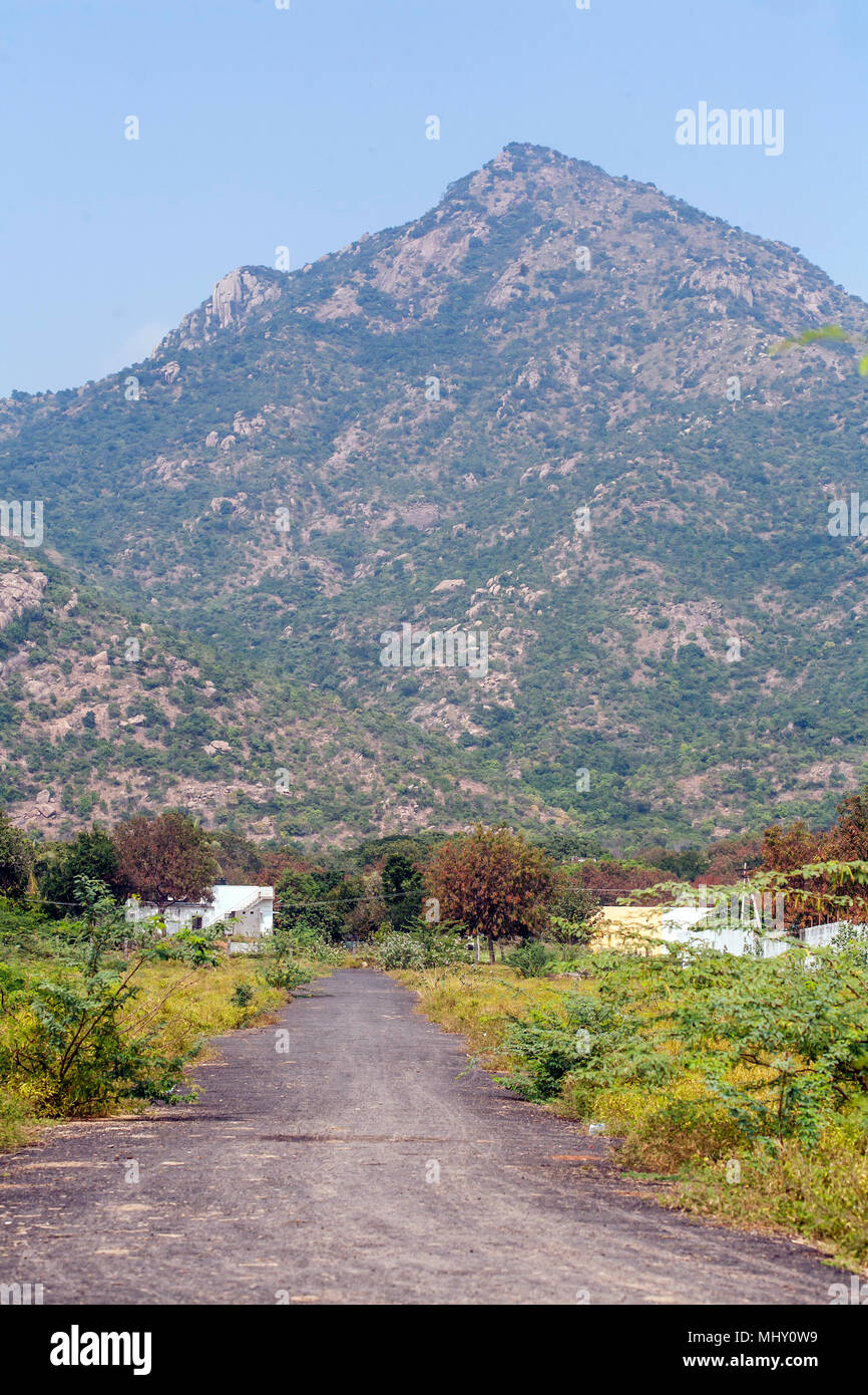 Arunachala Mountain Tiruvannamalai Tamil Nadu India Stock Photo