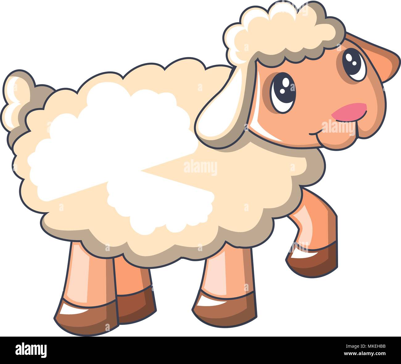Funny sheep icon, cartoon style Stock Vector Image & Art - Alamy