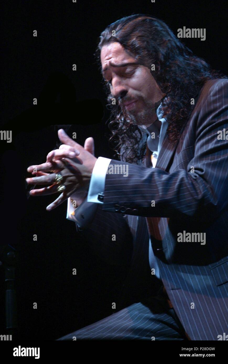 The Spanish Flamenco Singer Diego El Cigala During A Concert Stock