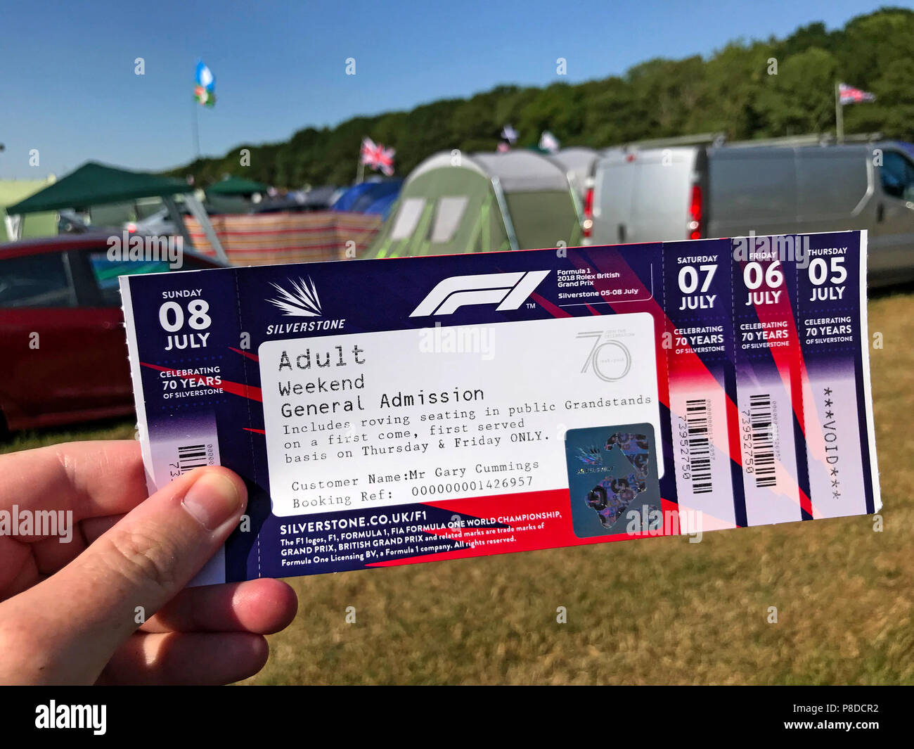 Formula One British Grand Prix General Admission, weekend Ticket, in