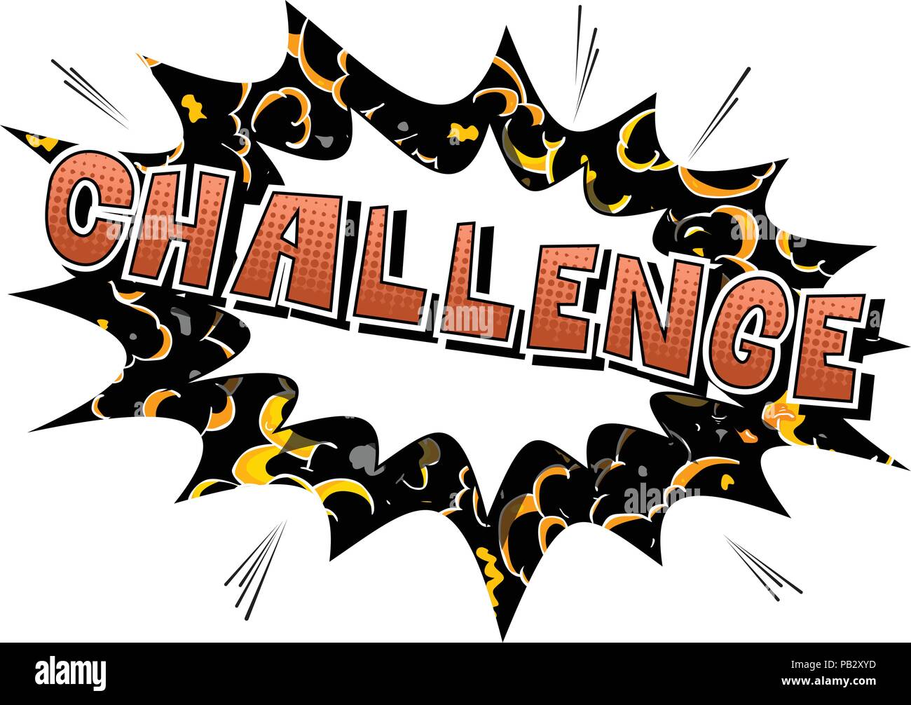 Challenge - Comic book style word on abstract background Stock Vector ...
