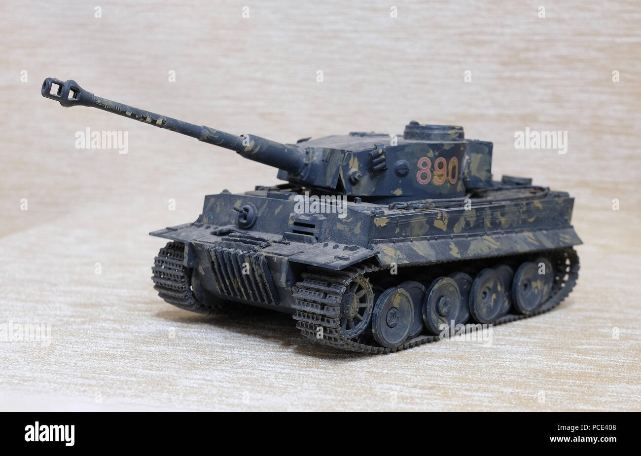 Authentic Model Reconstruction Of A Ww2 German Tiger 1 Tank Stock Photo