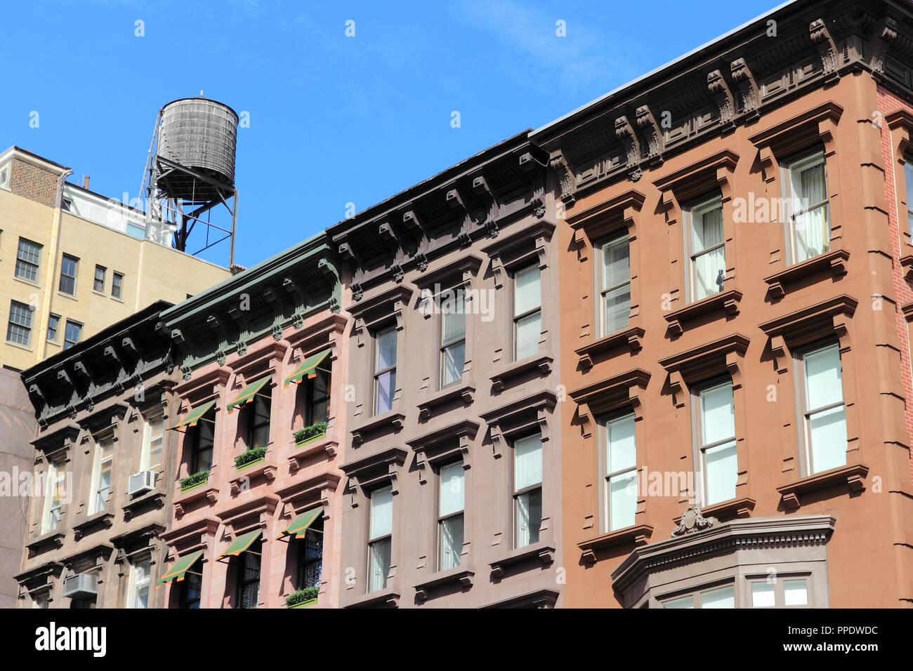 New York City, United States - old residential building in Midtown ...