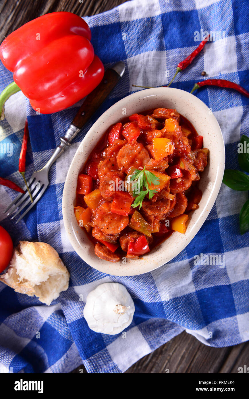 Traditional Hungarian dish - letcho Stock Photo - Alamy