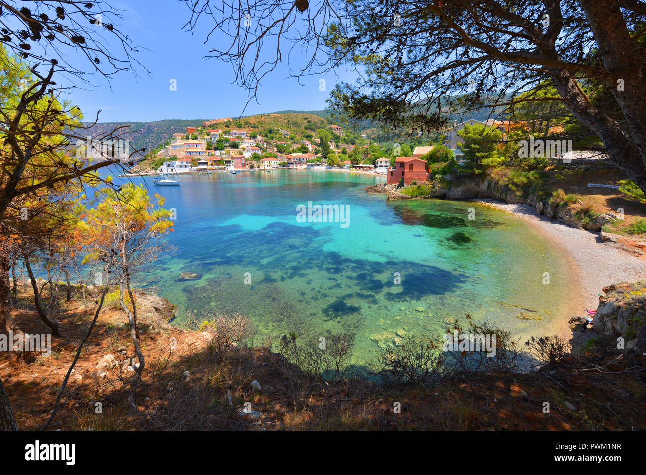 Assos beach, Kefalonia, Greece Stock Photo - Alamy