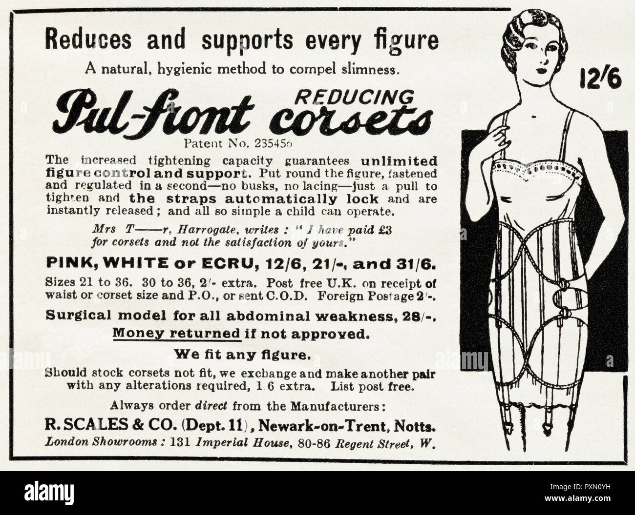1930s old vintage original advert advertising Pul-front reducing ...
