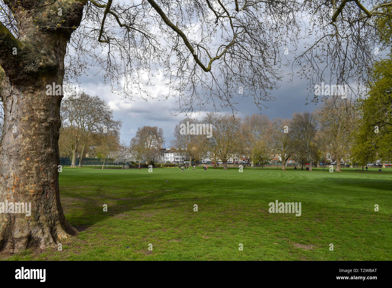 Parsons Green and Fulham London UK - Eel Brook Common park Stock Photo ...