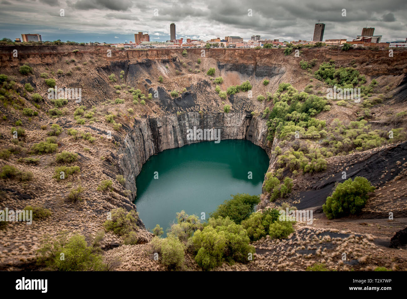 Wide View Of The Big Hole In Kimberley A Result Of The Mining Industry