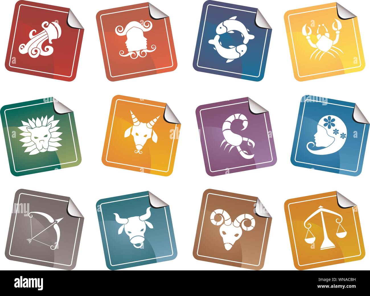 Zodiac Symbols Stock Vector Image & Art - Alamy
