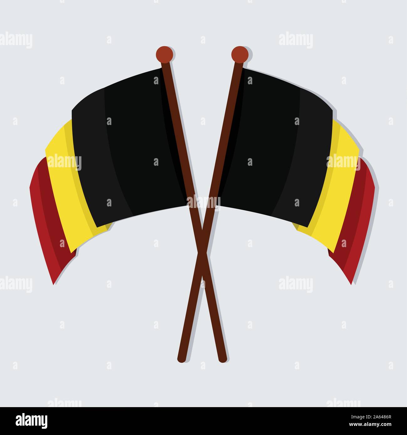 Belgium flags crossed vector symbol illustration Stock Vector Image ...