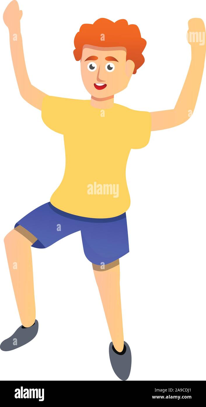 Dancing boy icon. Cartoon of dancing boy vector icon for web design ...