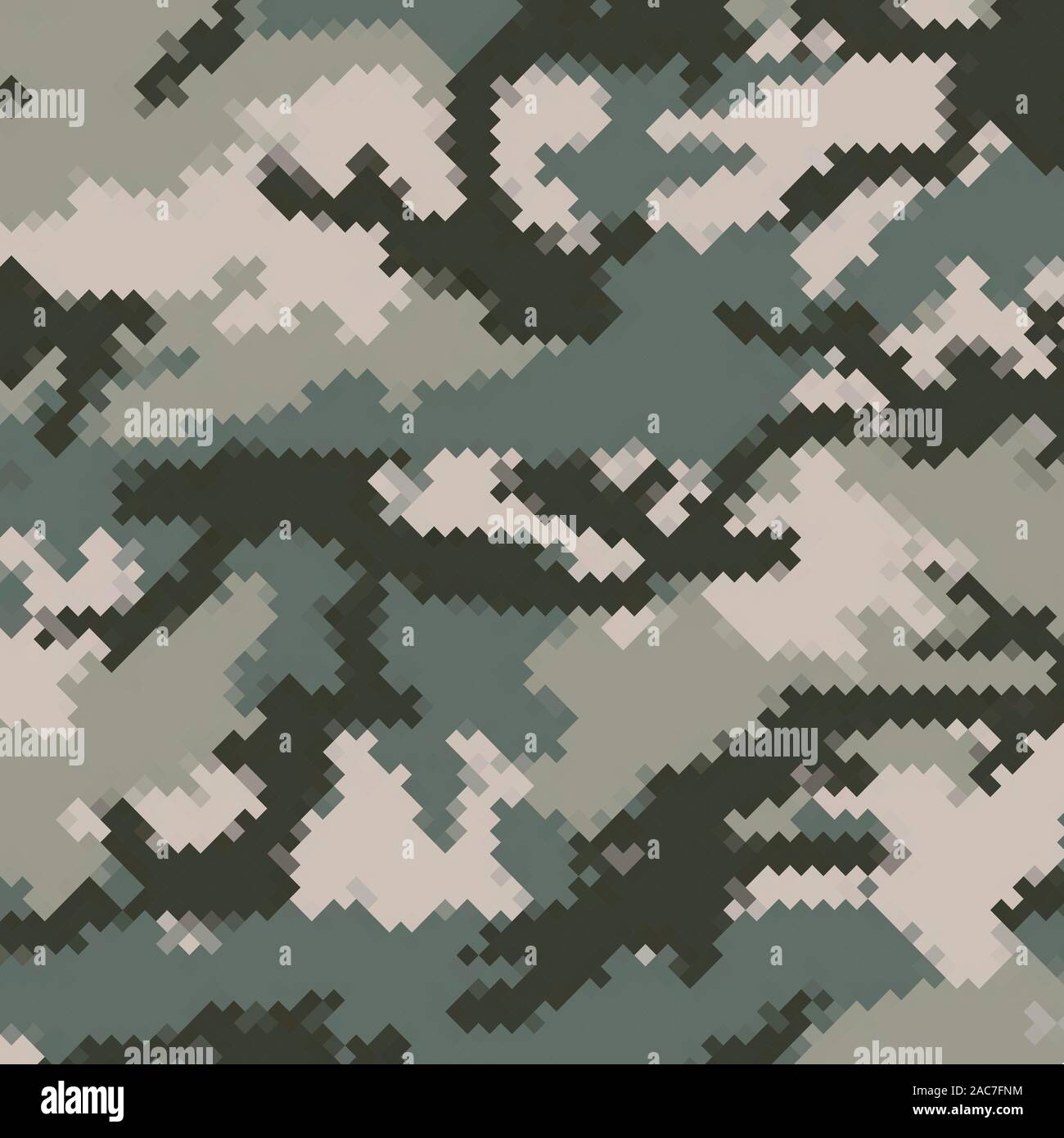 Urban Camouflage Background. Army Military Pattern. Green Pixel Fabric ...