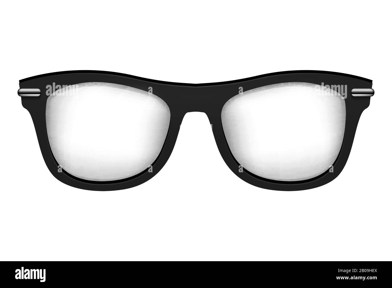 Realistic vector glasses in black white. Fashion glasses isolated ...