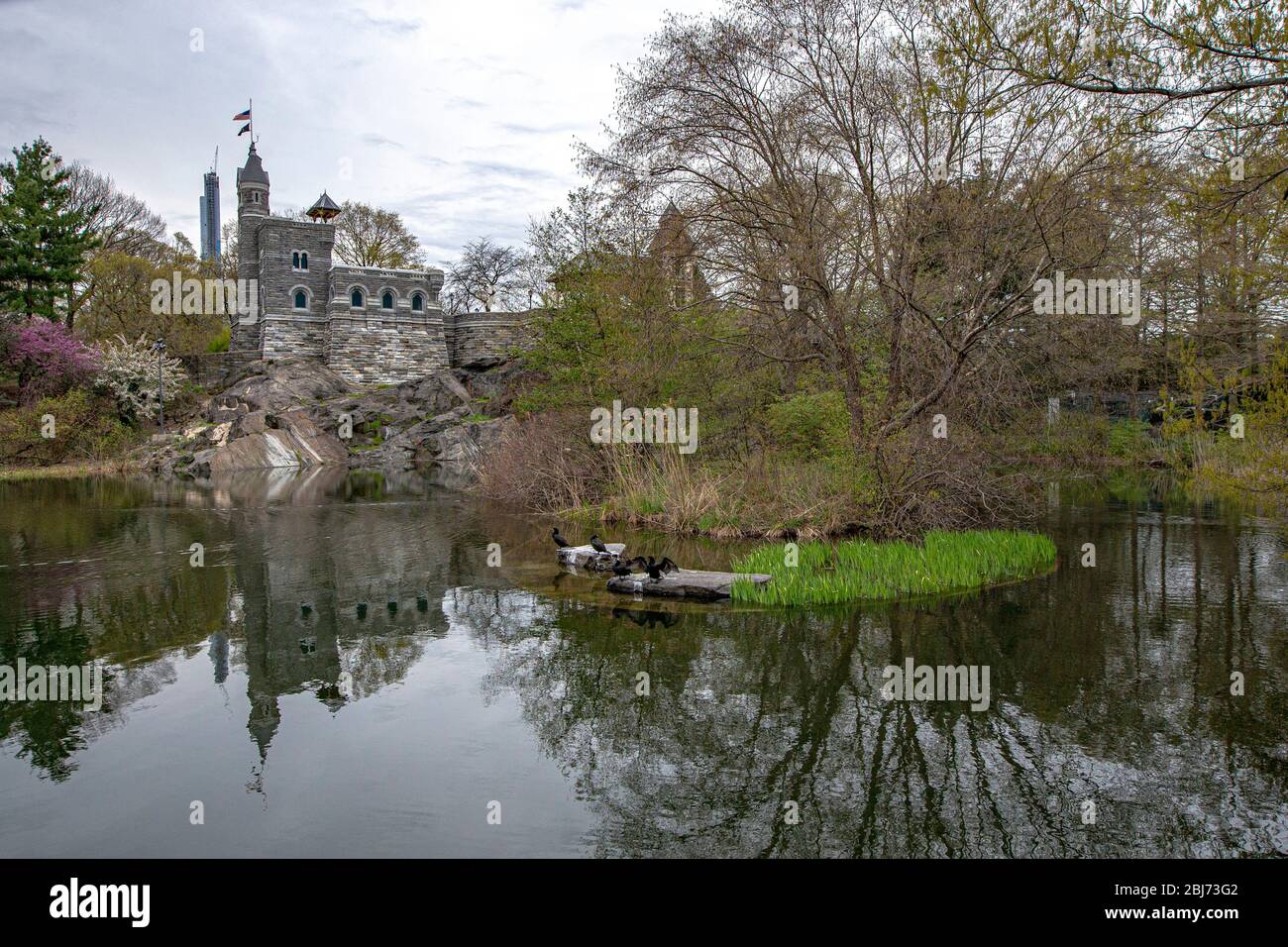 New York, N.Y/USA – 30th June 2019: Belvedere Castle is quiet with in ...