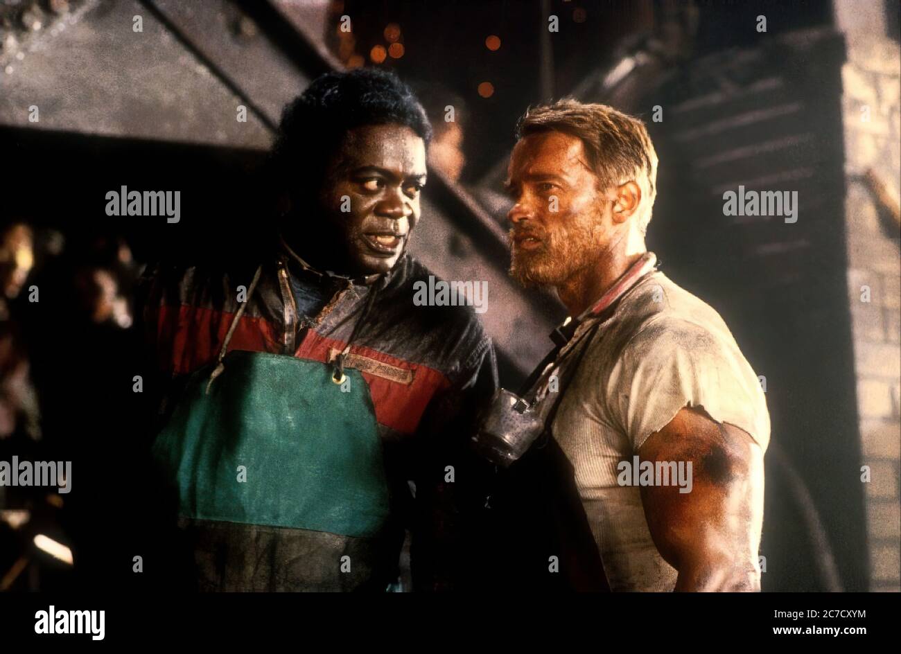 Yaphet Kotto and Arnold Schwarzenegger in the Running Man - Promotional