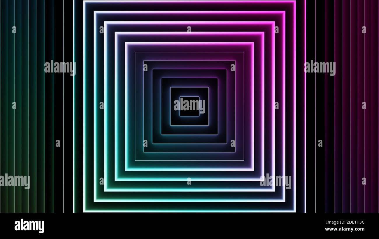 Abstract neon background of squares Stock Photo - Alamy