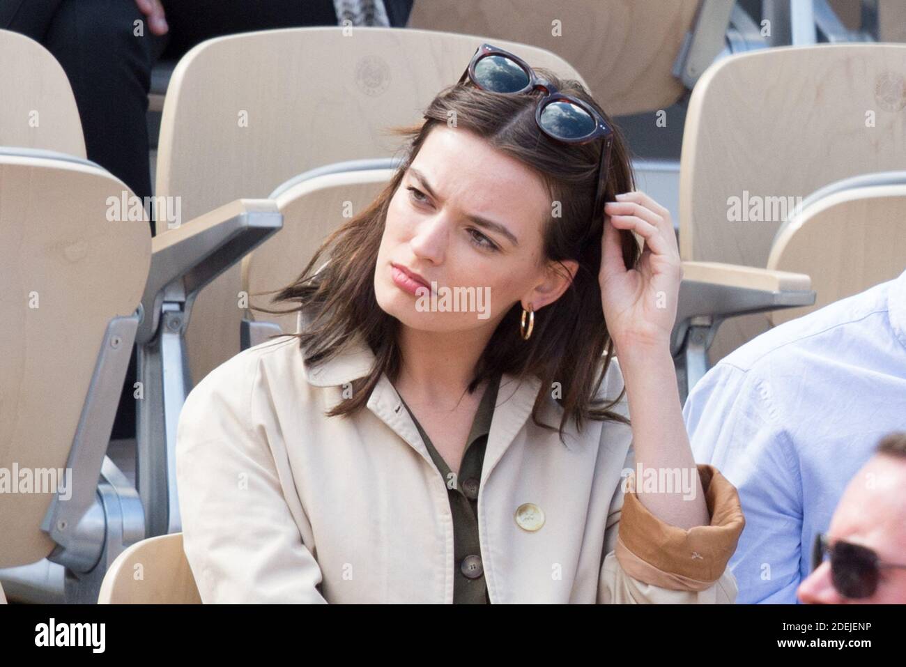 Emma Margaret Tachard-Mackey in stands during French Tennis Open at ...