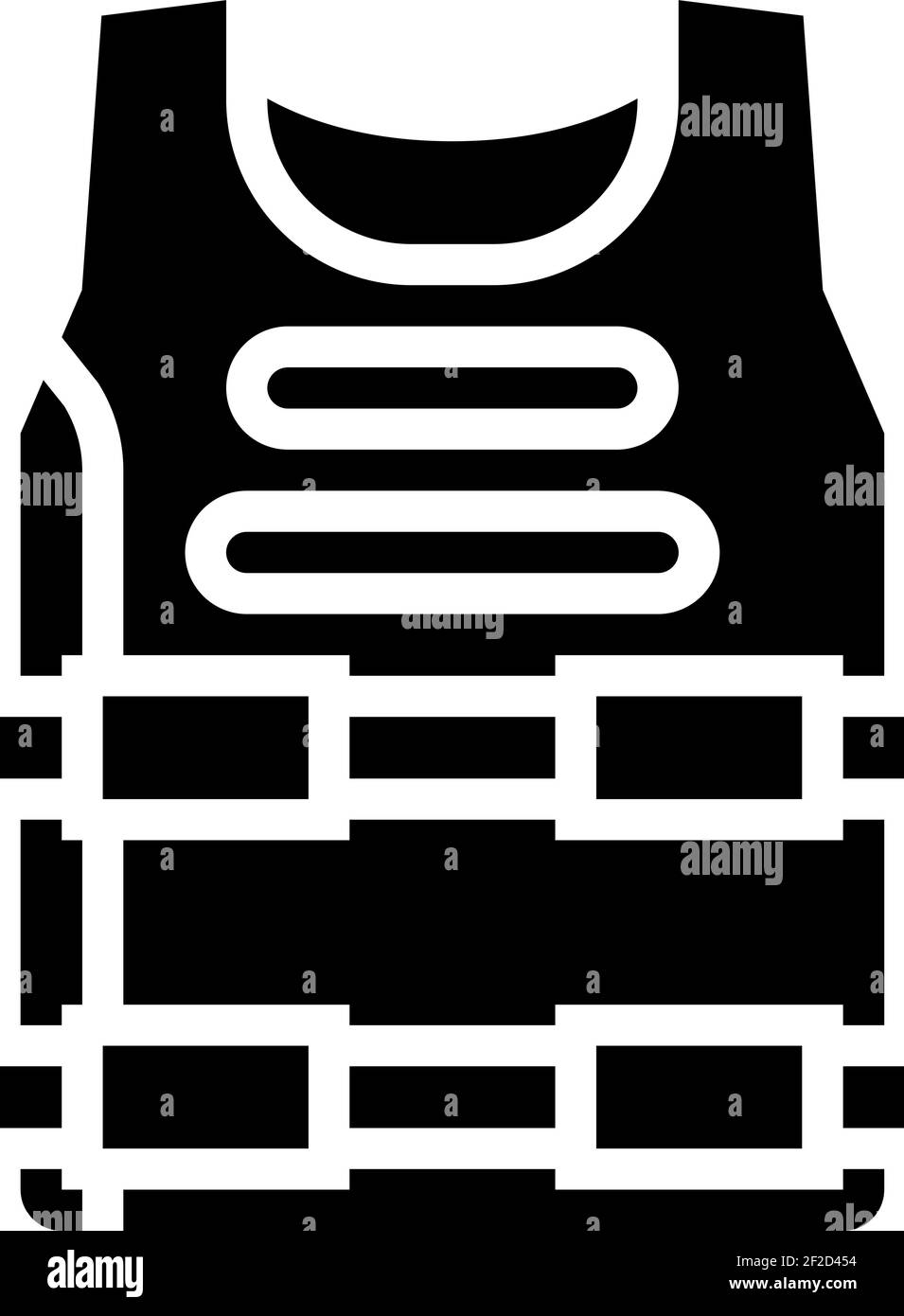 body armour protect glyph icon vector illustration Stock Vector Image ...