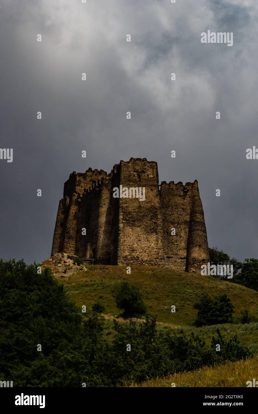 Restoraton of Skhvilo castle ruins in Shida karti region of Georgia ...