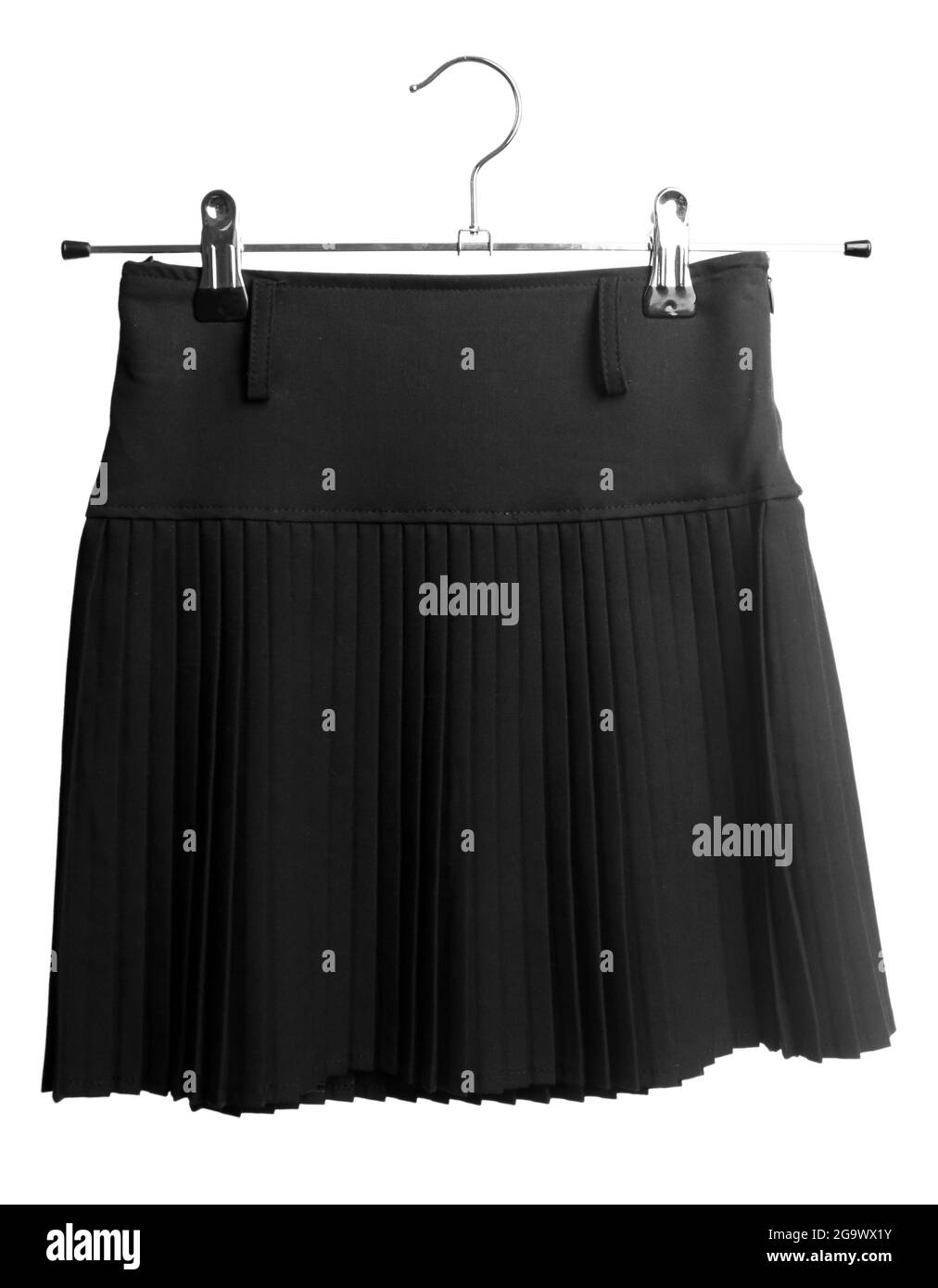 School uniform skirt, isolated on white Stock Photo - Alamy